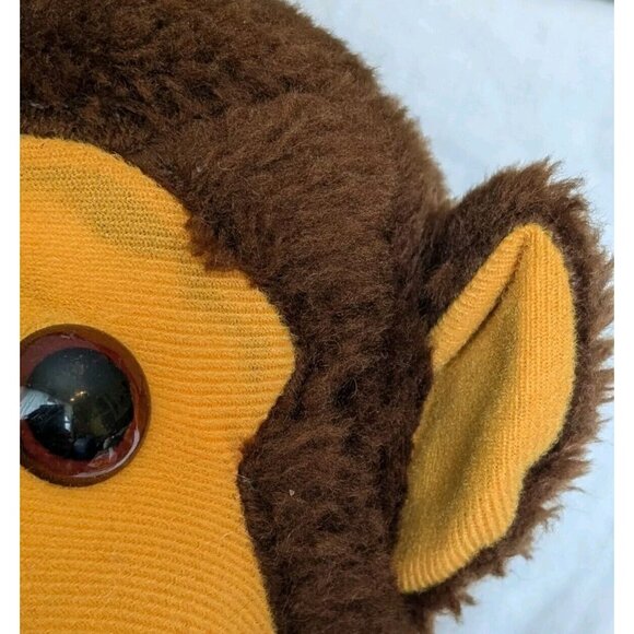 Elka Toys Plush Monkey New York  Stuffed Animal Clasp Hands Old Sad Lonely Vtg - Picture 10 of 16